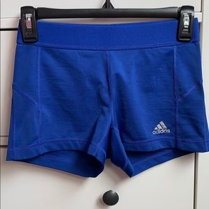 (M) Blue Womens Compression Shorts